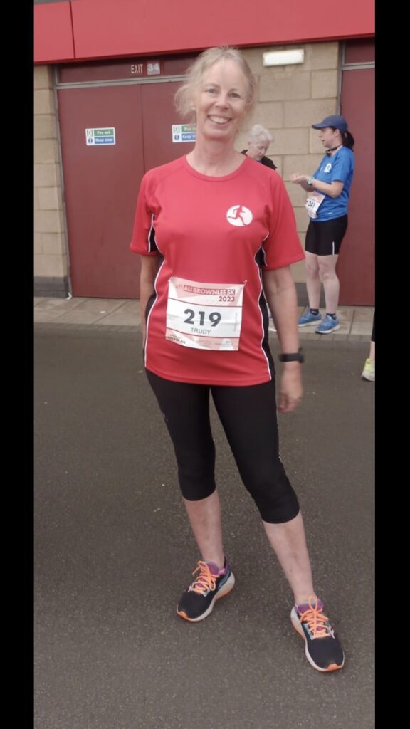 Trudy Layton runs the Ali Brownlee 5k